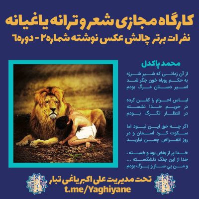 کارگاه مجازی شعر و ترانه یاغیانه - چالش عکس نوشته